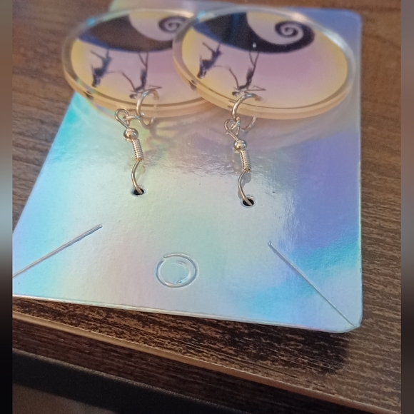 Handmade Jack and Sally (Nightmare before Christmas) Earrings - Picture 3 of 3